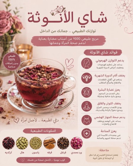 شاي الأنوثة 🎀💕🌷